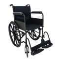 Silla de Ruedas Plegable Estándar en Acero Negro con Ruedas de Magnesio/Polímero