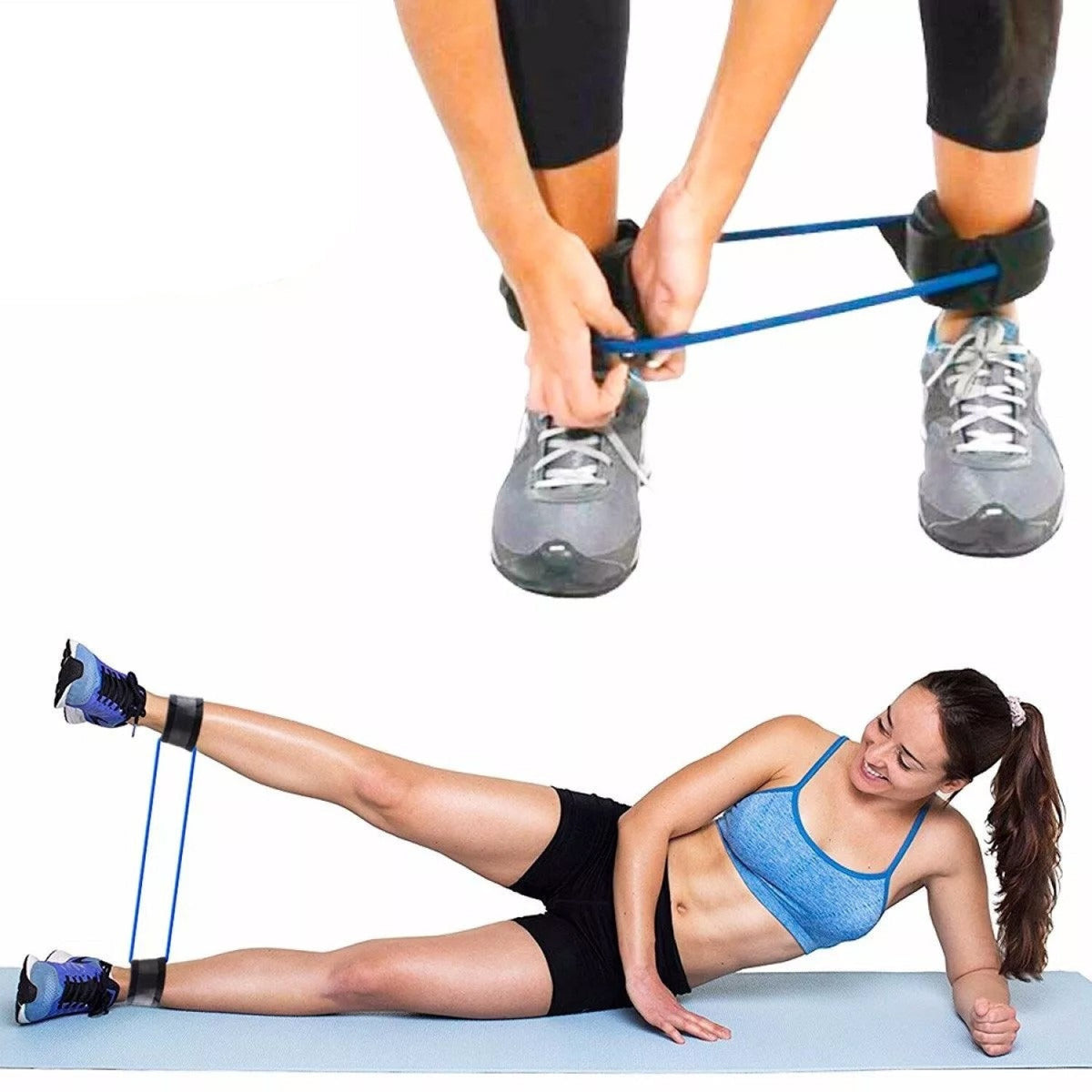Bandas de Resistencia para Tobillo con Correas Ajustables (Pack de Entrenamiento)