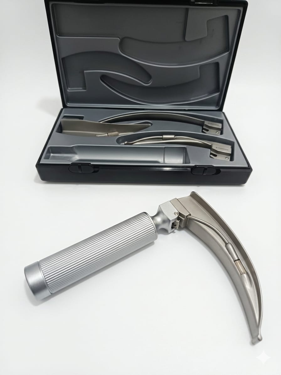 Set de Laringoscopio de Fibra Óptica Riester (Hojas Macintosh) con Estuche