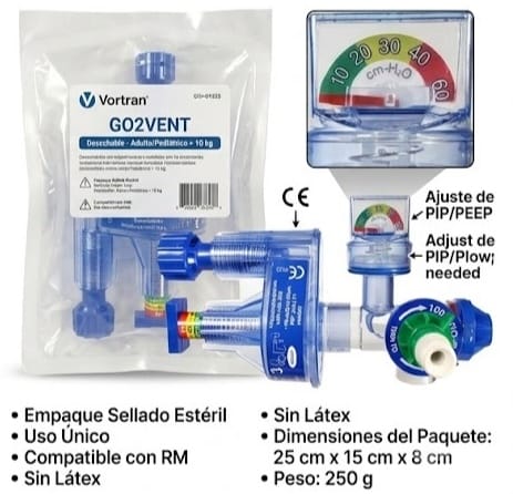 Ventilador Mecánico Descartable GO2VENT Vortran